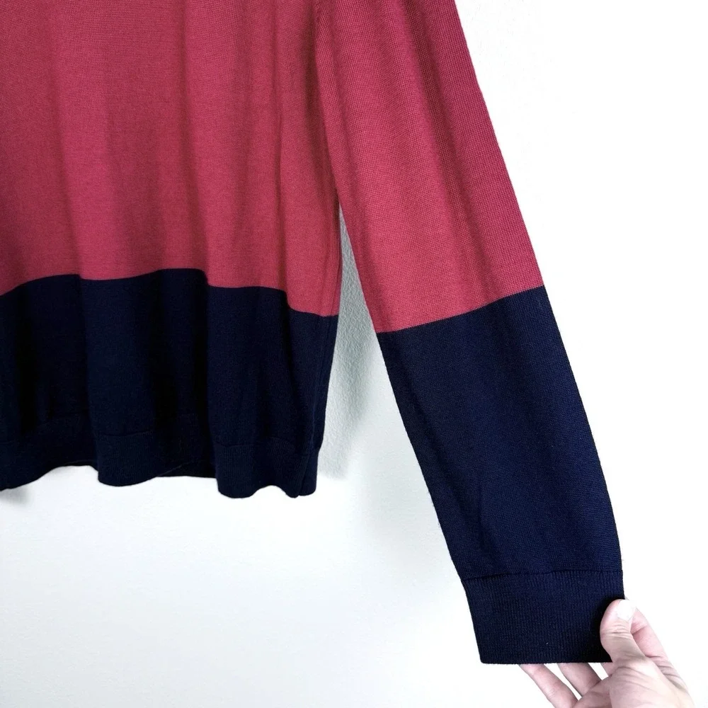 Banana Republic Merino Wool Pullover Sweater Mens XL Classic Preppy Colorblock
